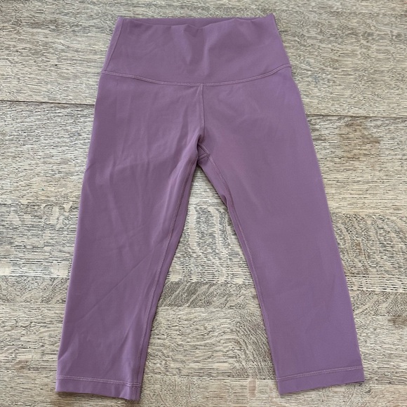 Lululemon Wunder Unders Align Cropped Leggings Tights Purple Lavender as 6 - Picture 4 of 15